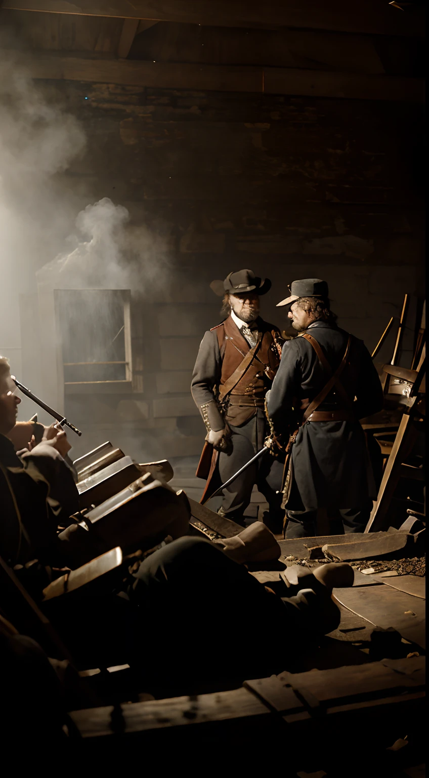 The American Civil War (1861-1865) depicts both armies ready to fight,