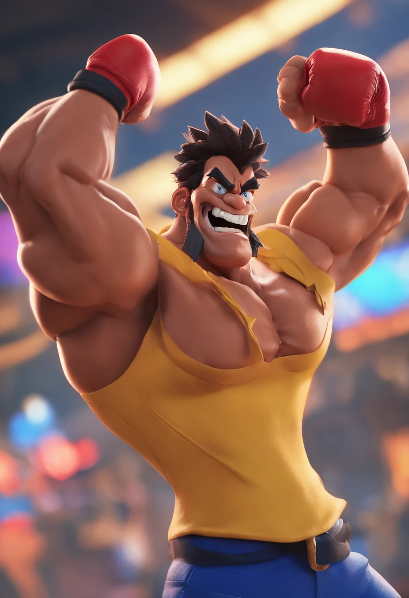 Kazuma Mishima beating up SpongeBob