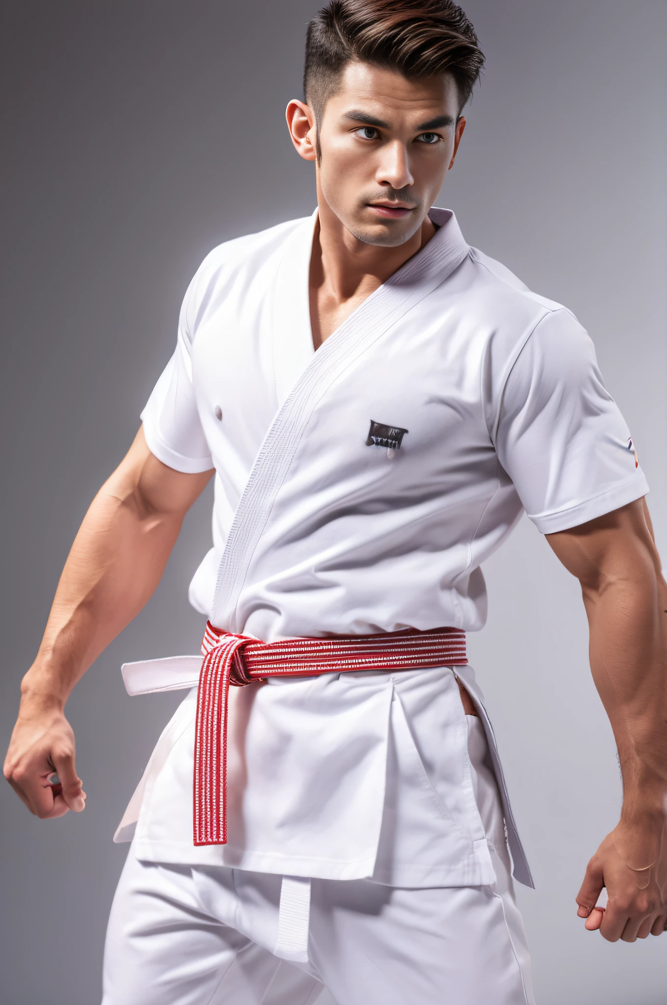 Paint in the color of a white karate uniform