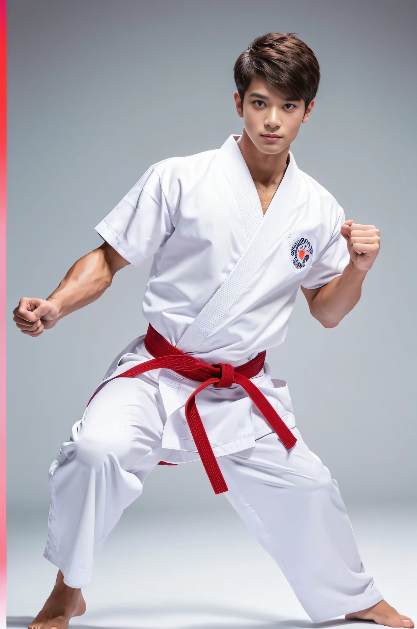 Paint in the color of a white karate uniform