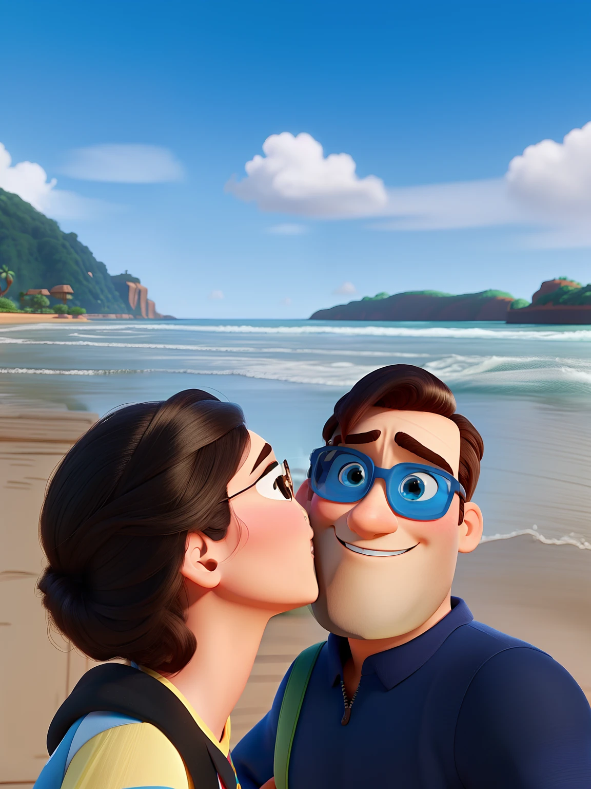 Mulher e homem estilo Disney pixar ,alta qualidade,melhor qualidade