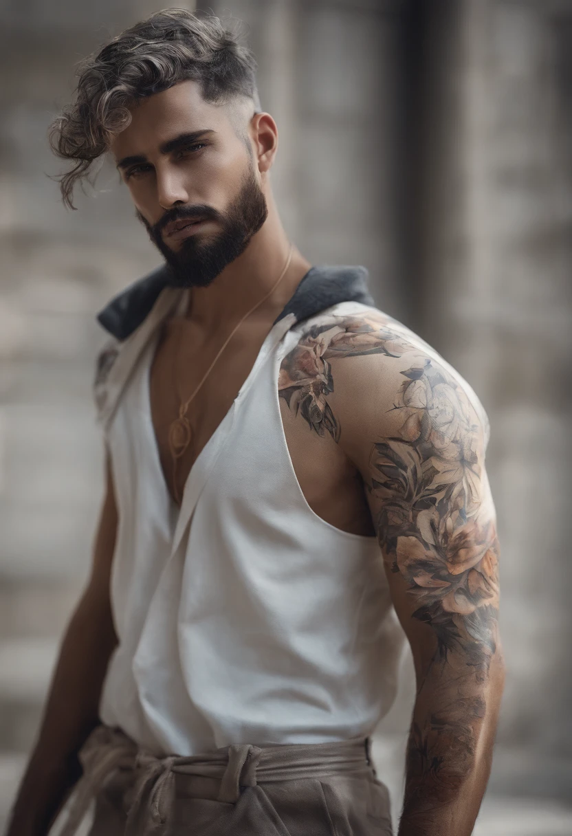 Alhaitham, jovem do sexo masculino, young man, cabelos brancos, rosto raspado limpo, master part, extremely high quality, foco solo, (Skimpy:1.04), by Lee Jeffries Nikon D850 film Stock Photography 4 Kodak Portra 400 camera F1.6 lens rich colors hyper realistic lifelike texture dramatic lighting unrealengine trending on artstation cinestill 800