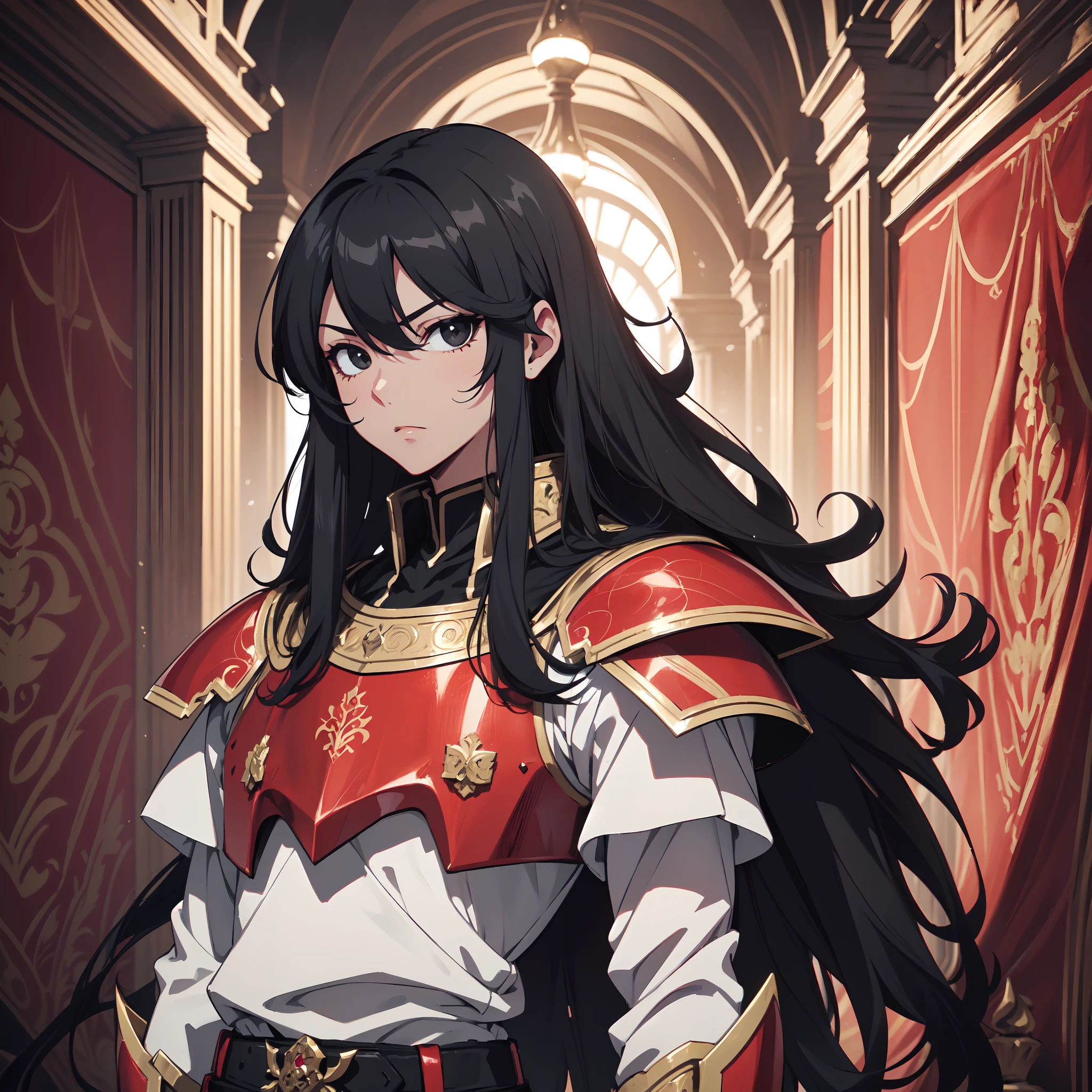 128K Ultra High Definition,
128K Ultra High Quality,
128K Ultra High Resolution,
Best Definition,
Best Quality,
Best Resolution,
Perfectly Detailed,
Perfectly Designed,
Extremely Detailed,
Extremely Designed,
Hyper Detailed,
Hyper Definition,
Hyper Quality,
Hyper Resolution,
Masterpiece,
(((Anime))),
Body Shot,
(((Boy))),
Handsome,
Muscular Body,
(((Black Long Hair))),
(((Black Eyes))),
(((Hyper Detailed & Perfectly Designed With Ultra High Quality Red Ruby Warlord Armor))),
(((Inside Of Medieval Royal Palace Background Scenery))),