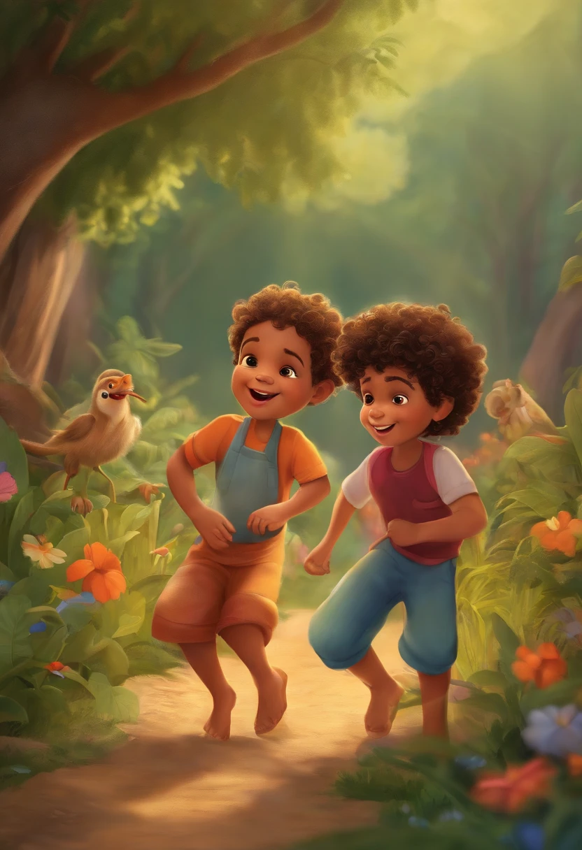 personagem dos desenhos animados, kids playing