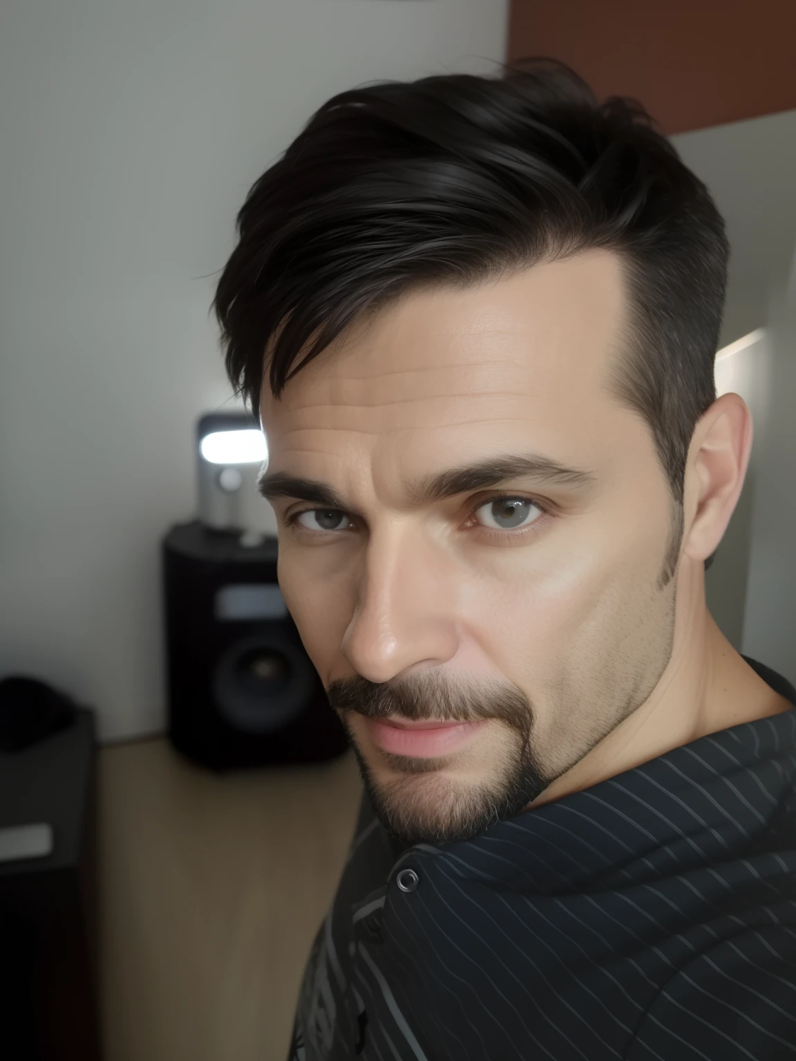 there is a man that is holding a cell phone in his hand, Homem de 4 0 anos, (38 anos), Streamer do Twitch / Jogador Ludwig, cerca de 3 5 anos, Fotografia selfie 8k, 38 anos, 3 2 anos, 3 6 anos, Homens de 45 anos, selfie de um homem