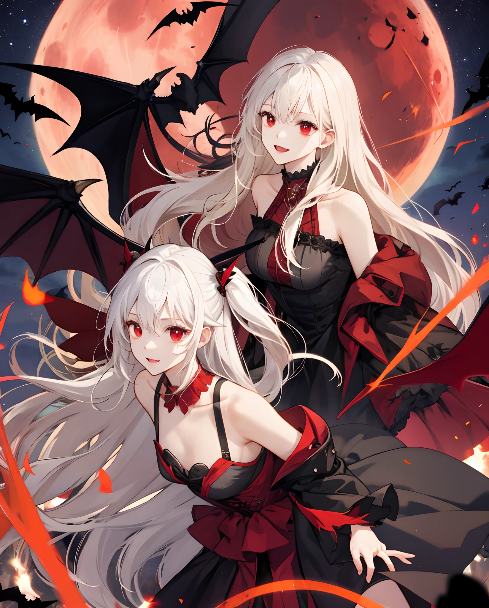 Red eyes　smile　piece