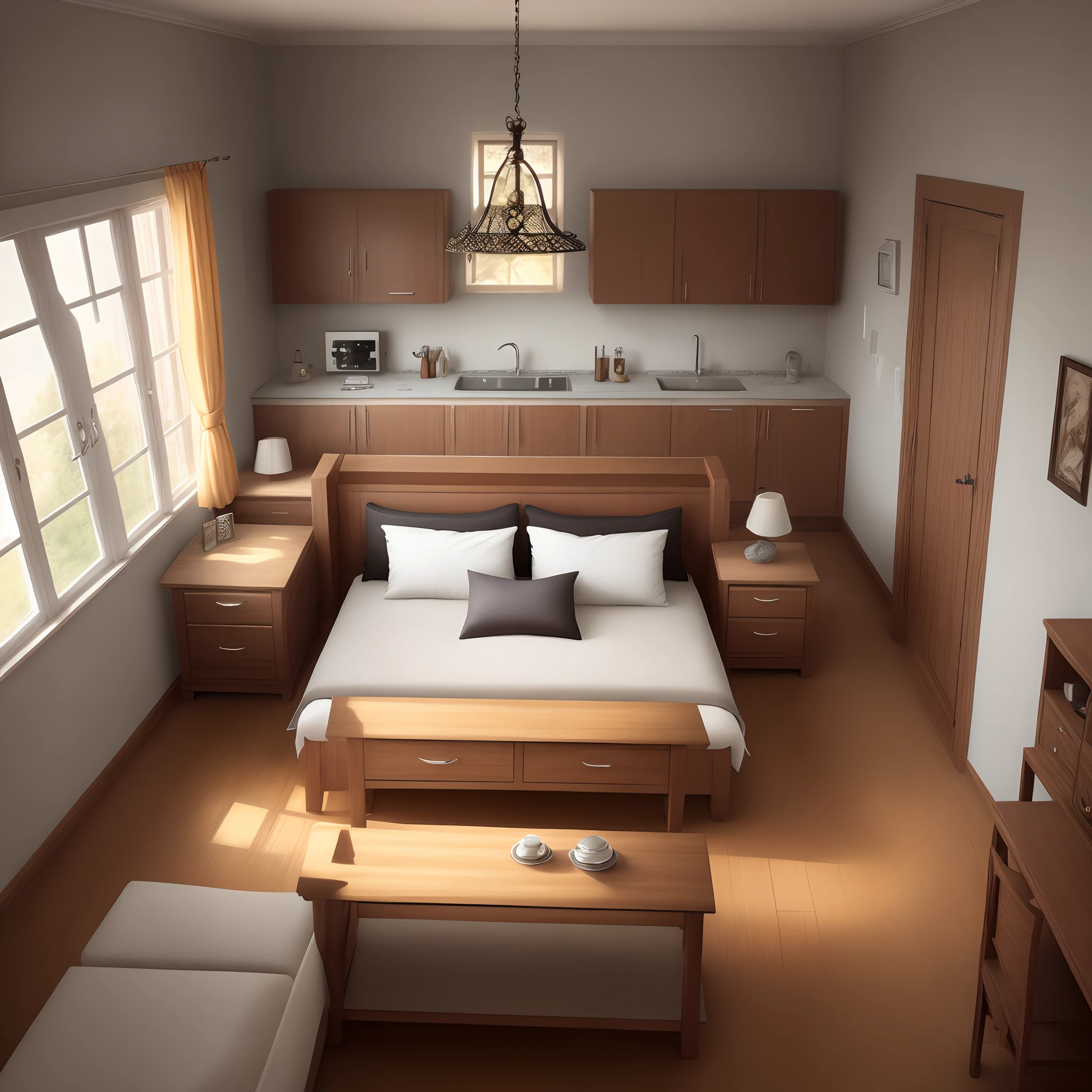 Create an image of a house with beautiful furniture