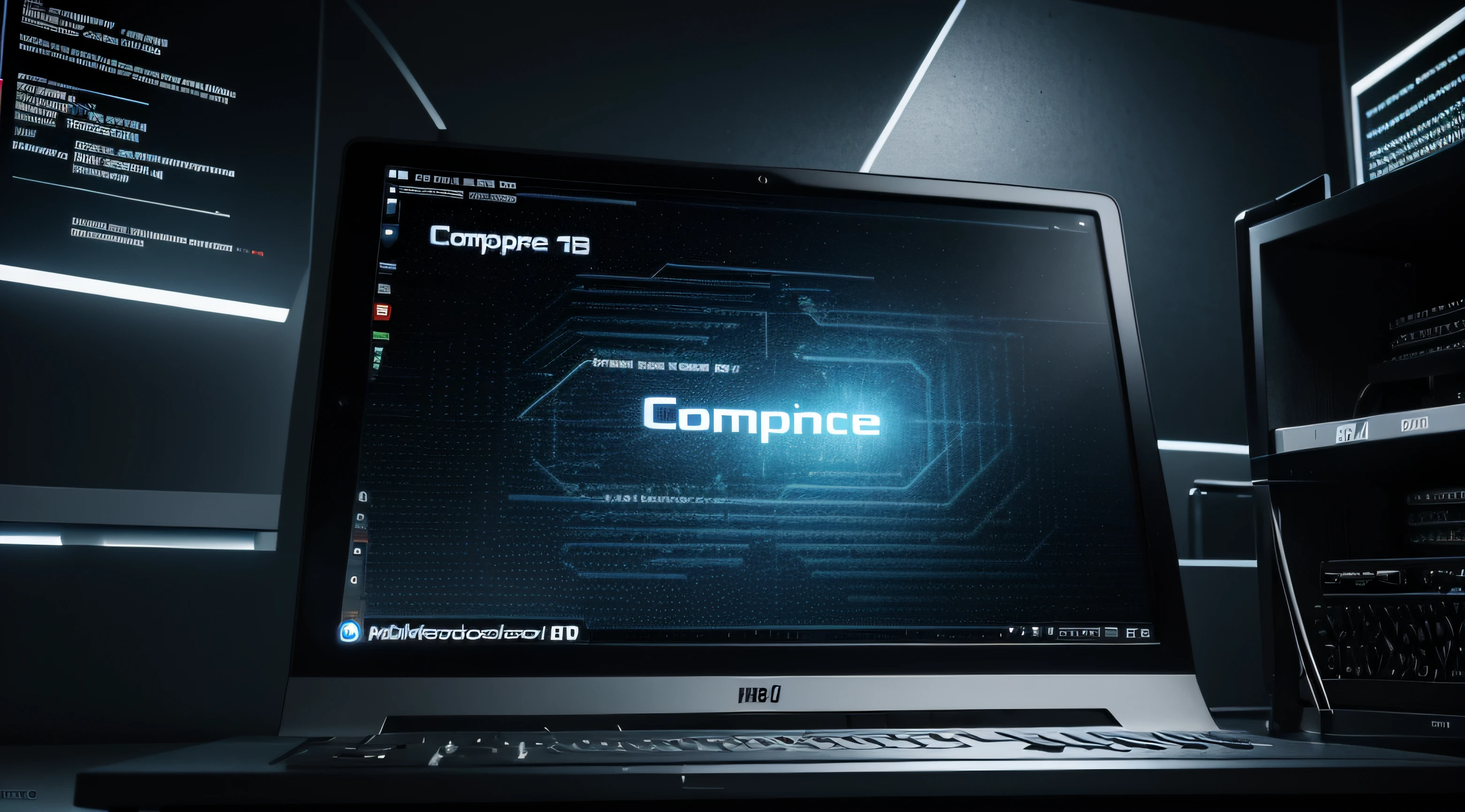 Computer Science themed wallpaper, moderno, fundo escuro, tech style, (8k, melhor qualidade), ultra-detalhado, melhor qualidade, ultra high-resolution,
