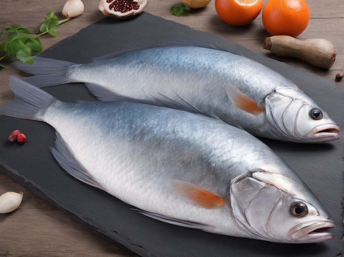 Fresh fish,(Masterpiece), (Best quality), Realistic, Cinematic light, 8K