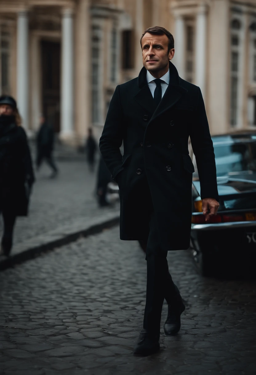 Man in black full-length tights