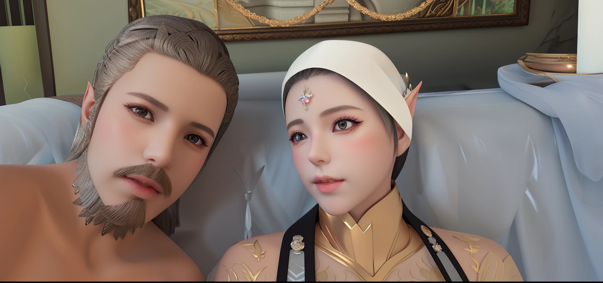 a close up of a woman with long hair wearing a white dress, 3 d render character art 8 k, a beautiful fantasy empress, 8k high quality detailed art, beautiful and elegant elf queen, photorealistic anime girl render, ((a beautiful fantasy empress)), smooth anime cg art, beautiful elven princess, 3 d anime realistic, 8k portrait render