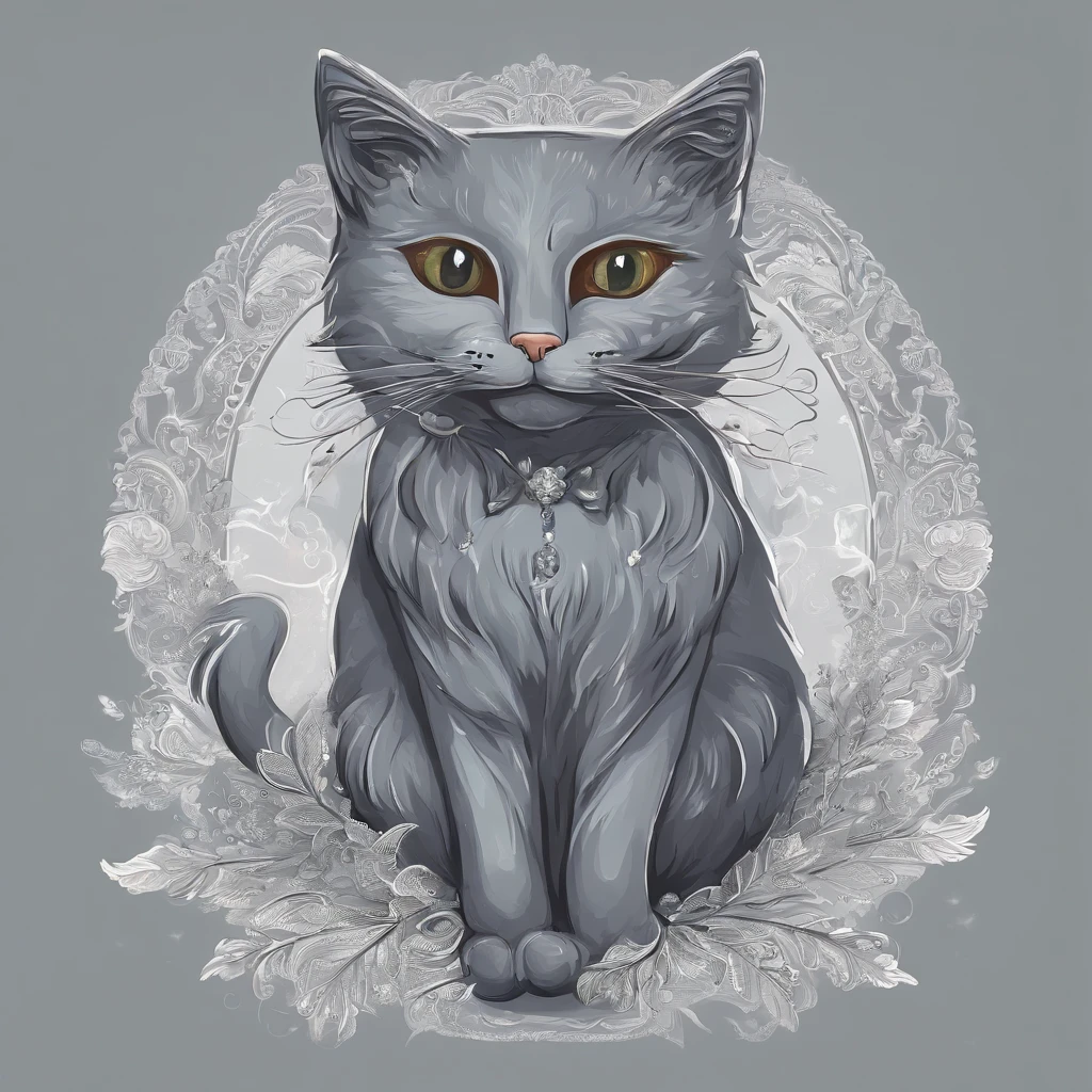 Gray cat sticks out its tongue
