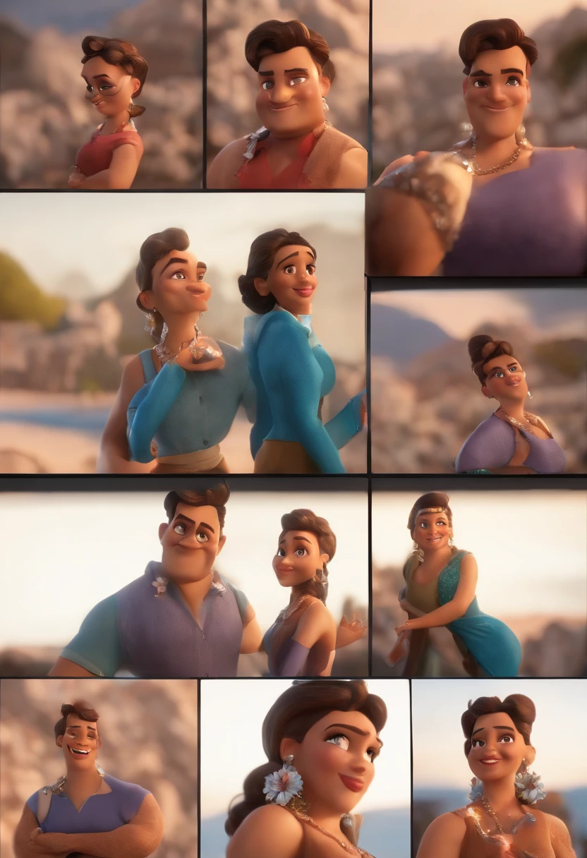 personagem dos desenhos animados de uma mulher de 40 anos,rosto gordinho,cabelos grisalho,olhos pequenos,pinta na bochecha esquerda de vestido azul com flores brancas , animation character, Caractere estilizado, animation style rendering, 3D estilizado, Arnold Maya render, 3 d render stylized, toon render keyshot, Personagem 3D, Personagem 3D, 3d rendering stylized, 3 d character render, personagem de desenho animado, Personagem de close up, Pose de personagem,  (Estilo Pixar) (master part:1.2) (Bokeh) (best quality) (pele detalhada) (textura detalhada) (8k) (argila) (Cinematic lighting) (foco nítido