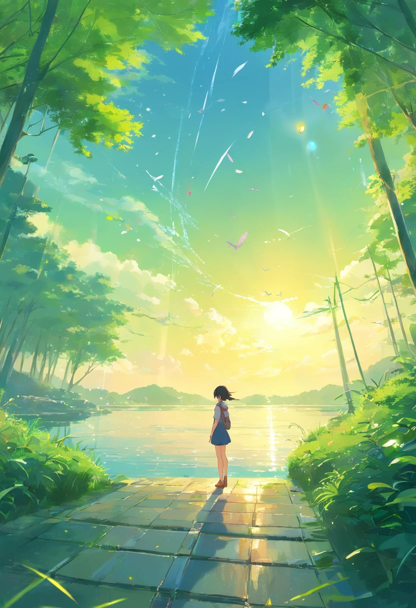 (Masterpiece, Best quality, Ultra-detailed, Best Illustration:1.4), 1 Fairy, The wings of the little fairy,(Airflow Maiden:1.1),(See-through:15)afloat,Green wind ,Silk fabric,(refractions,Reflection:1.2) , Transparent skin, sunshine day,ln the forest