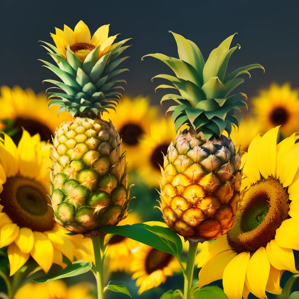 Pineapple and sunflower love
