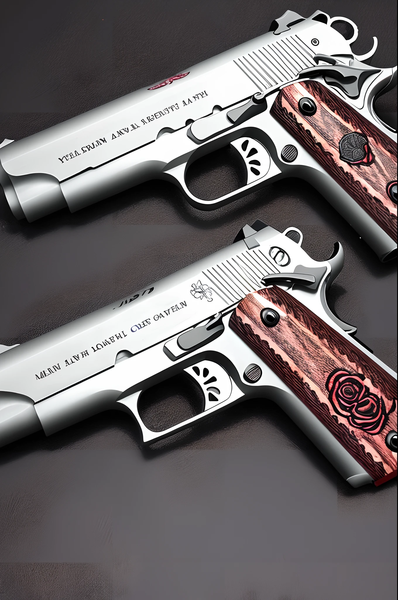 M1911 with rose paint