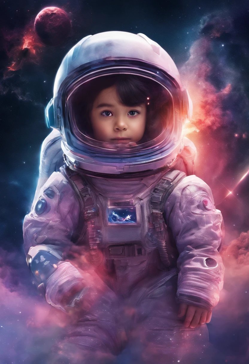 Galaxy war, smoke, Slice of watermelon, watermelon, potrait of natural highest quality, 5 ******** girl holding broken teddy bear, ripped space costume, astrounout helmet, smoke around, interstellat, realistic, hyper realism, ultra detailed, laying down