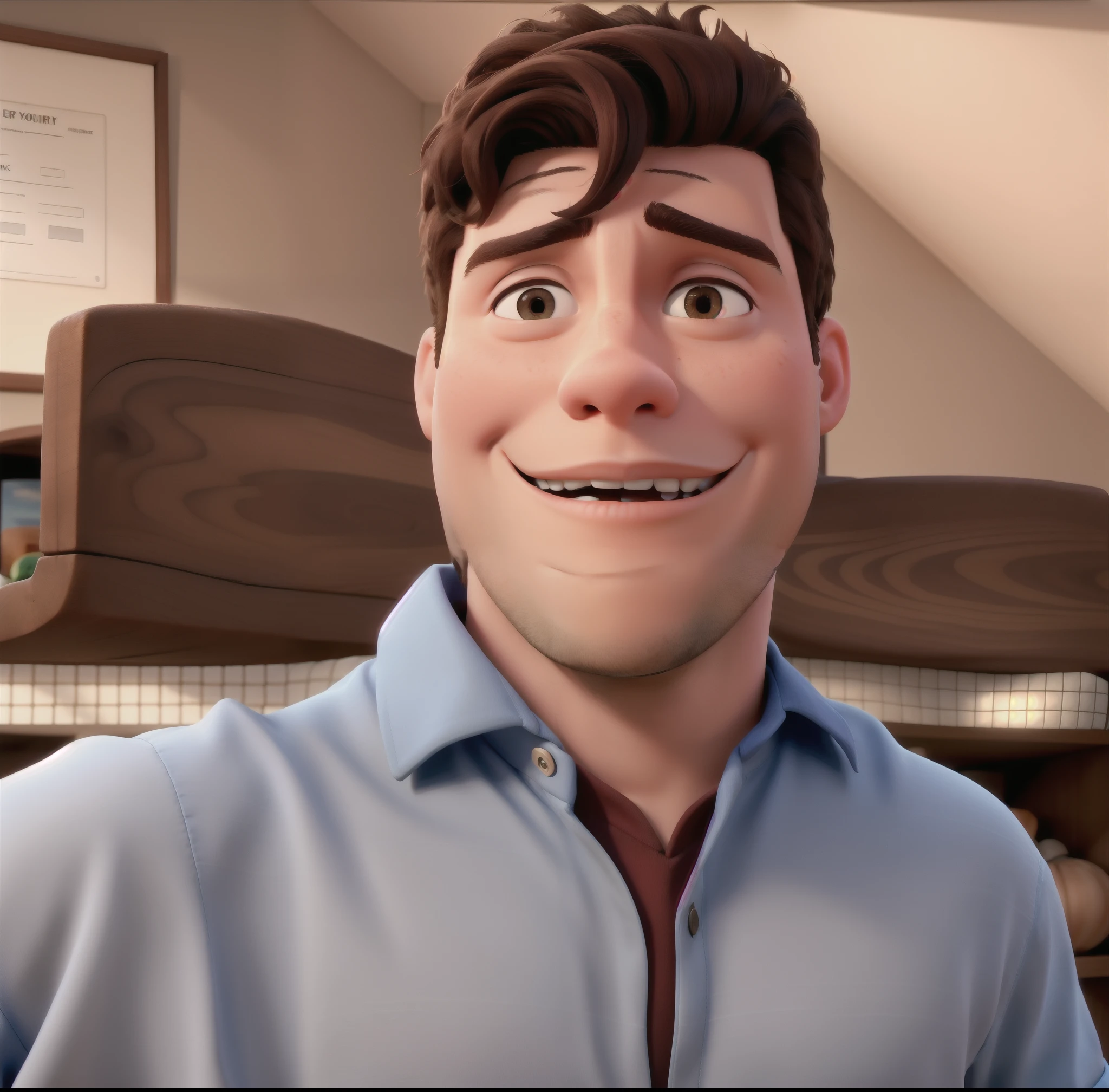 A young man pixar style, high quality, best quality