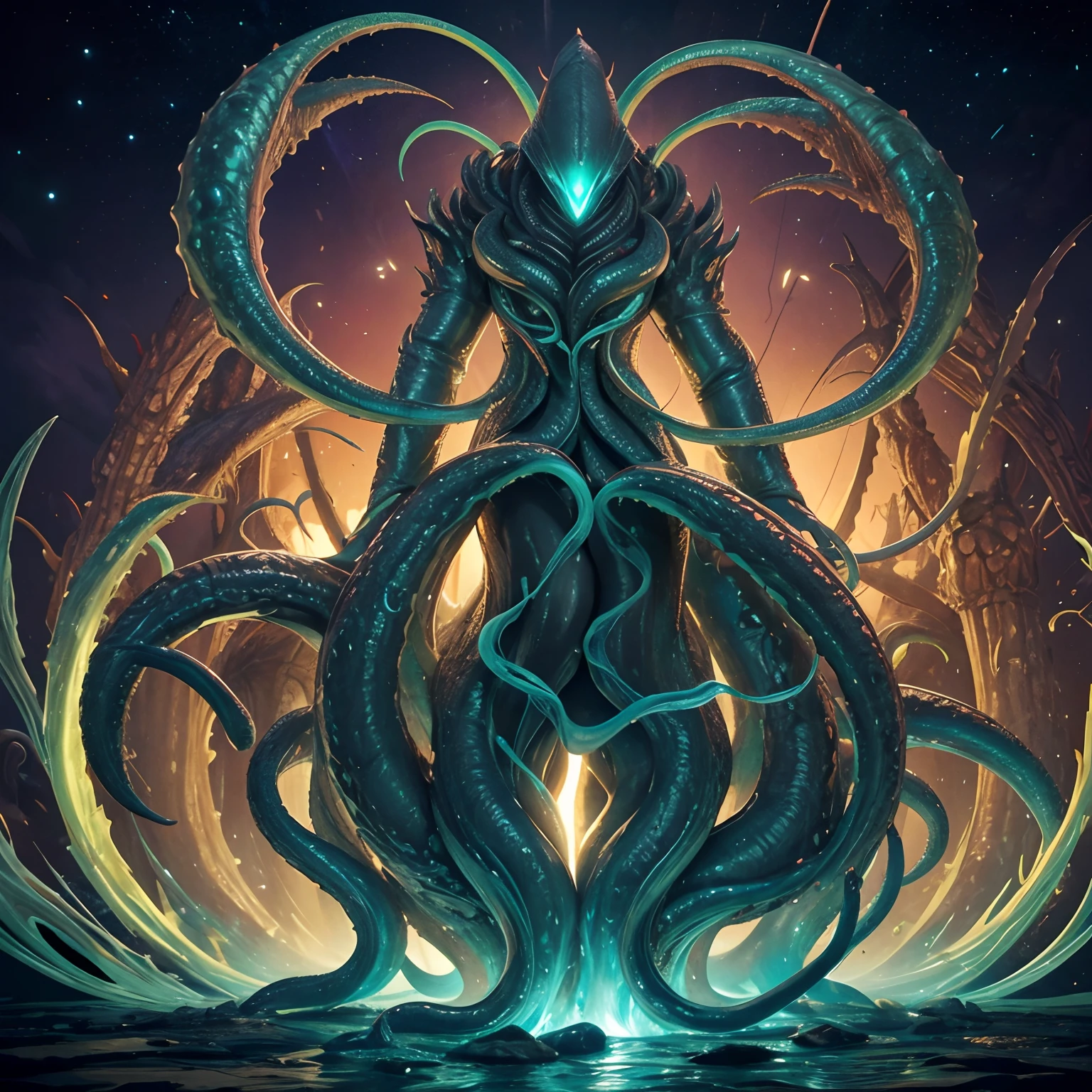 thicken the legs{NEO GOD}{an alien}{Chemicals}{Deities}{vhorrified}{Deities々Right}{Beautiful shape}{an oil painting}{hight resolution}{devastated}{Buddha}{Rainbow flesh}{Ultimate form}{Another dimension}{kosmos}{mistic}masterpiece , best quality , ultra-detailed{cthulhu mythos}{goddes}{MuCoi}{mucous membrane}{tentaculata}{worm}{Nyarlathotep}{High Quality}