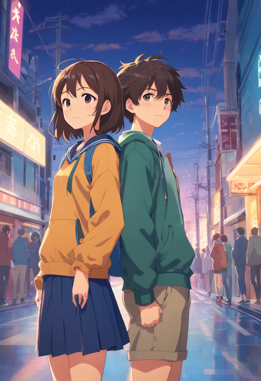 A couple of high school students who are both embarrassed