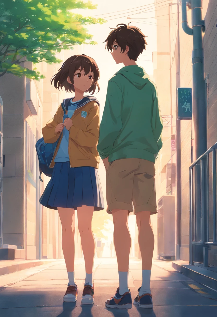 A couple of high school students who are both shy