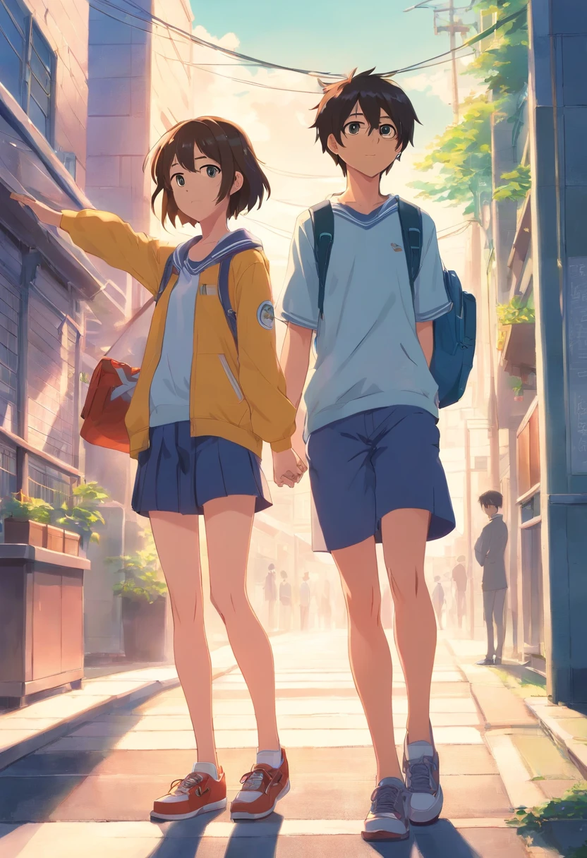 A couple of high school students who are both shy