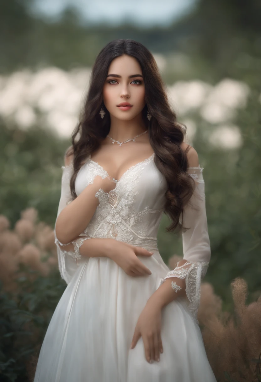 (RAW photo, best quality),(realistic, photo-realistic:1.3), masterpiece, an extremely delicate and beautiful, extremely detailed, CG, unity , 2k wallpaper, Amazing, finely detail, light smile, extremely detailed CG unity 8k wallpaper, huge filesize, ultra-detailed, highres, absurdres, soft light, long hair, short bang, black hair, floating hair novafrogstyle, beautiful detailed girl, detailed fingers, extremely detailed eyes and face, beautiful detailed nose, beautiful detailed eyes, long eyelashes, light on face, looking at viewer, closed mouth, 1girl, cute, young, mature face, full body, small breasts, realistic face, realistic body, beautiful detailed thigh, ulzzang-6500-v1.1, lora:koreanDollLikeness_v15, costume : t-shirt, blue eyes