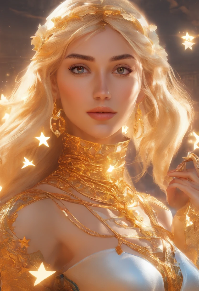 (Full body shot:1:1). High quality, Highly detailed, Style: Illustrations inspired by artwork by Joe Benitez and Frank Frazetta, Blend retro-futuristic Victorian steampunk aesthetics with Frazetta's dynamic, epic fantasy style, Beautiful Nordic woman's skin carries radiance, golden glow, Reminiscent of a warm morning sun. It seems to create a soft atmosphere, Who is in front of her々A bright aura that gives a sense of hope and tranquility to. Her (Blonde hair) Waterfall of sparkling waves of pure gold, It is studded with threads that shimmer like small stars, Gives the impression of a heavenly crown adorning her radiant face. Her (Golden Eyes), A pool of pure brilliance, Reflect on the depth of compassion and understanding, Warm and shimmering, Golden light. Put on plate boots and float off the ground、red sun