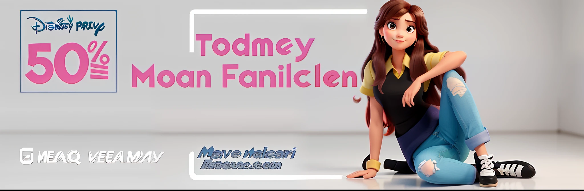 uma mulher branca, estilo disney pixar, alta qualidade, melhor qualidade
