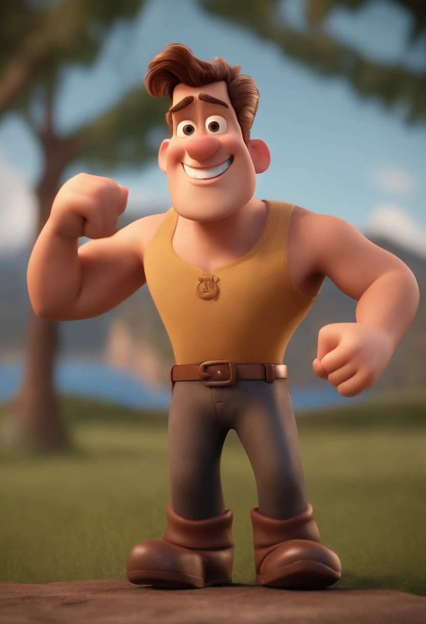 Cartoon character of a naked man, um personagem animado, Caractere estilizado, animation style rendering, 3D estilizado, Arnold Maya render, 3 d render stylized, toon render keyshot, Personagem 3D, Personagem 3D, 3d rendering stylized, 3 d character render, personagem de desenho animado, Personagem de close up, Pose de personagem, (Estilo Pixar) (master part:1.2) (Bokeh) (melhor qualidade) (pele detalhada) (textura detalhada) (8k) (argila) (Cinematic lighting) (foco nítido)