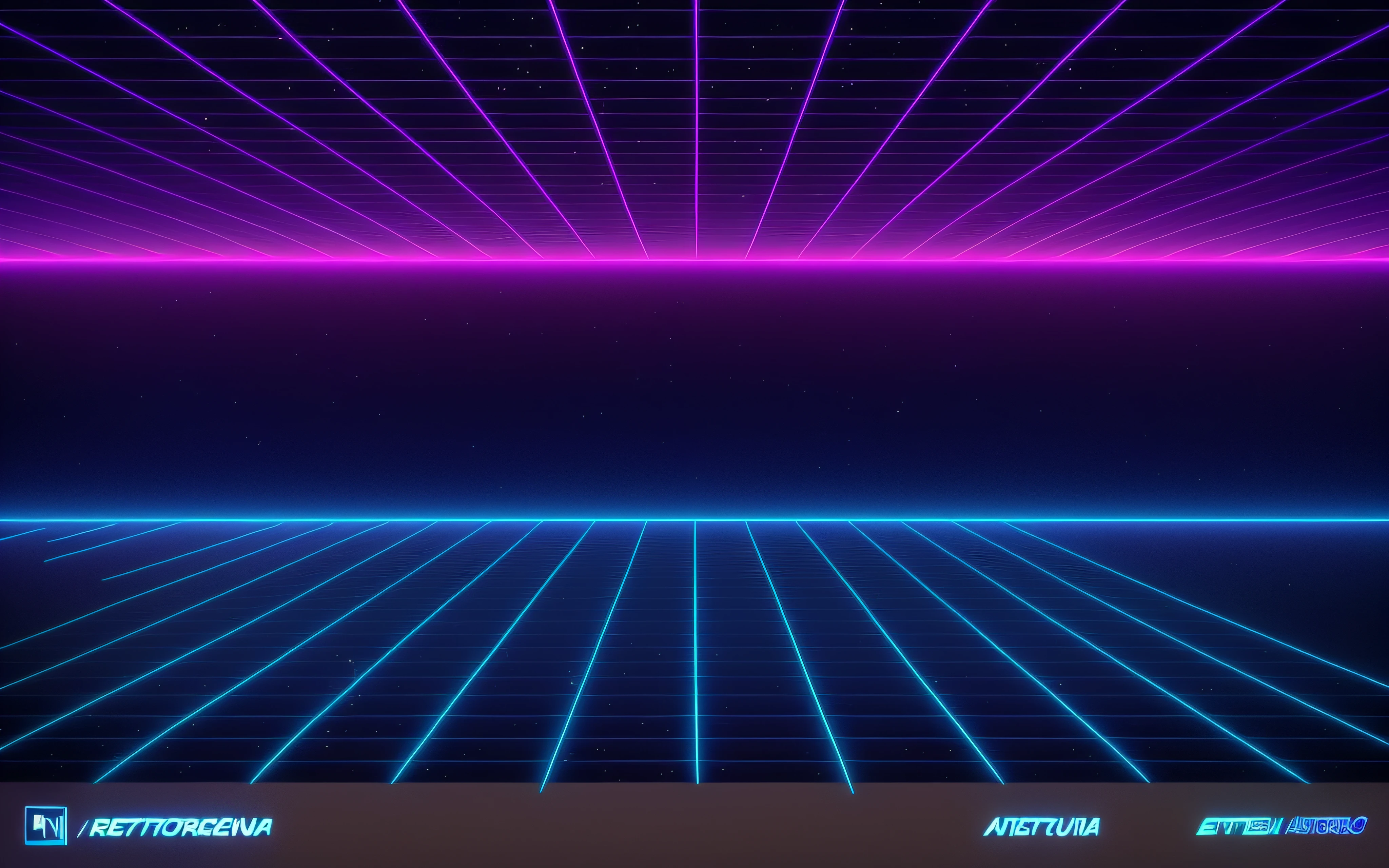 A futuristic background with a neon grid and stars in the sky, fundo synthwave, neon lights in background, neon background lighting, vaporwave lighting style, estilo retrowave, futuristic background, fundo do projetor techno neon, imagem synthwave, cores retrowave, Retro Neon Synthwave, synthwave neon retrofuturism, Aesthetics of the 80s, retroonda escura, arte retrowave
