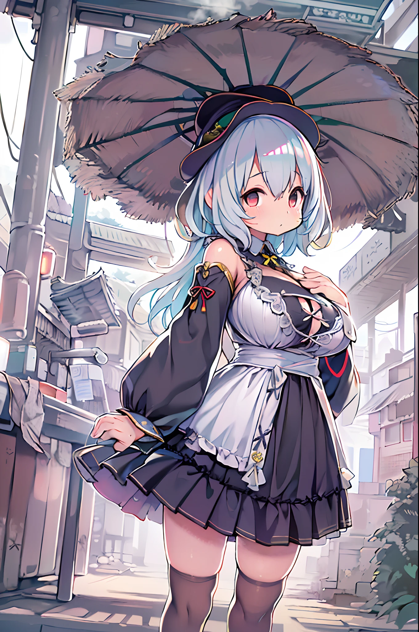 ((masutepiece)), (Highest Quality))), (, National Costume, Same character, front, Side, Back、stick out butt), Illustration, 1 girl, Full body, Silver hair, Eye hair, Beautiful eyes, Princess Cut, environment change scene, Short skirt, Shyness, Woman, girl, Standing, Gothic lolita, v tuber, Charter Betarola, (Simple background, White background: 1.3) ( masutepiece:1.2), (Best Quality:1.3)、With your ass turned、low angle shot、back view