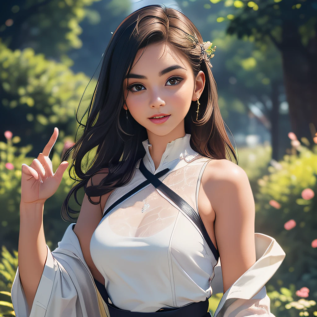 sfw, (Extremely detailed 8k wallpaper:2), (photo:2), (soigne Beautiful girl:2), (gives a lecture to friends:2), detailed (Face and eyes), (hyper realistic:1), (highly detailed:1), (epic realistic:1), rim light, (maximum details:1), cozy, (fullbody:1.3), (looking at viewer:2), (Woman's Attractive Qualities:2), (Attractive Woman:2), (Attractive:2), Smile, Intelligence, Empathy, Gracefulness, Sense of Style, Fitness, Grooming, Optimism, (Sensitivity:2), Sincerity, Romantic Gestures, Playfulness, Fashion Sense, (Sensuality:2), Charm, Modesty, Thoughtfulness, (Femininity:1), Flirtatiousness, Warmth, (Physical attractiveness:2), A beautiful smile, A love of life, strength and power, vulnerability, curiosity, wonder, love, (nature background:2), kawaii, waifu, Beautiful breasts, (attractive body:2), (Beautiful body:2), Beautiful pose, attractive pose, (Beautiful legs:1.0), (spread legs:1.0), (Beautiful clothes:1), (classic clothes:2), (elegant clothes:2), (European clothes:2), detailed clothes, (skirt:1), (blouse:1), (provocative pose)