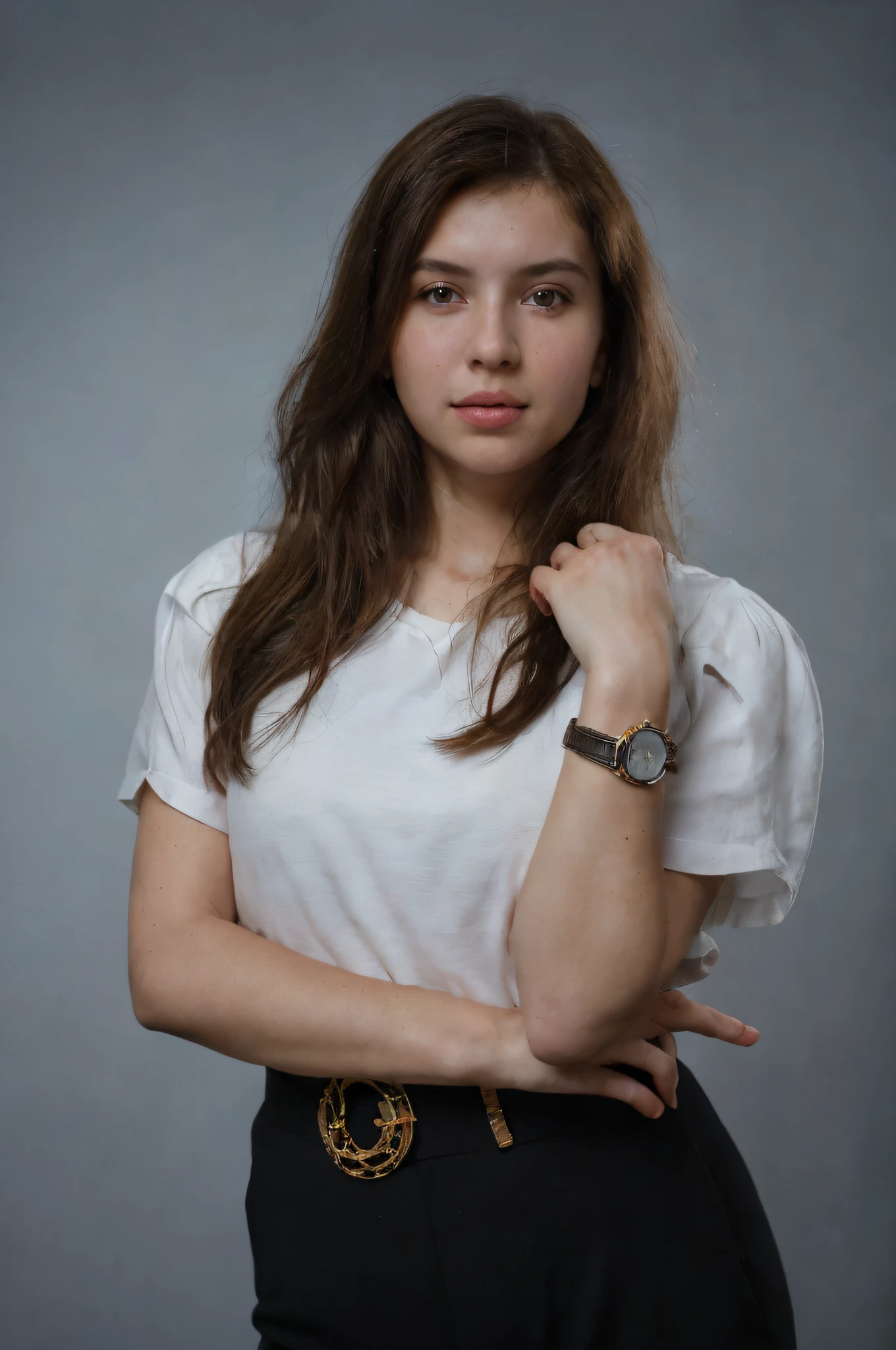 Woman in pink shirt and black pants posing for photo, foto retrato profissional, retrato corporativo profissional, imagem retrato, retrato profissional, fotografia de retrato profissional, Alina Ivanchenko, retrato promocional, Mina Petrovic, Blanca Alvarez, Alexandra Waliszewska, Christina Kritikou, Anastasia Ovchinnikova, retrato profissional close-up