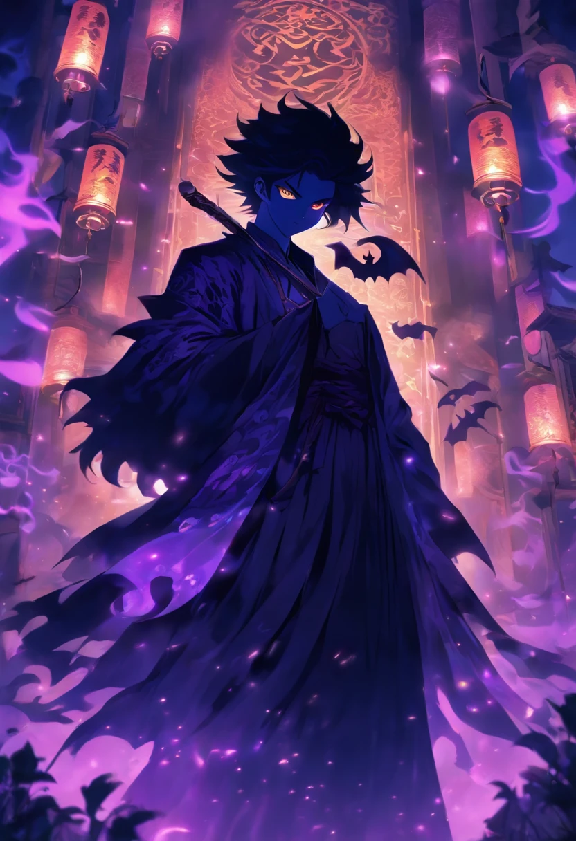 In a dark and mysterious realm,A scene unfolds before your eyes。A dark-haired magician stood tall,His robe churned in the ethereal wind。He wields a fierce scythe decorated with intricate carvings,Indigo's eyes shone with an otherworldly light。The air is filled with Halloween whimsy,It was as if everything was moved by supernatural magic。The art style blends elements of Gothic darkness and fantastical beauty,Creates a stunning panorama。
Imagine that,A realistic photo captures this fascinating moment。Special details of the magician's flowing black hair,Cascade like a midnight wave,Complements his mysterious aura。His eyes are a charming deep purple,It emits a mysterious glow,Penetrate the darkness。The sickle is finely made,The sharp blade reflected faint moonlight。Its handles are covered with ornate symbols,Traces of its mysterious past are revealed。
The atmosphere of this scene is shrouded in Halloween mystery,It evokes an eerie sense of celebration。Shadows fly on the background,Twisted shapes are projected on mysterious symbols etched on the cobblestone floor。Twinkling lanterns,Decorated with horrible decorations,Provides a dim and captivating glow。There was a subtle sweetness in the air,A cool breeze blows the magician's robe,It seems to be whispering secrets that only the souls of the night know。
This fascinating artwork contains the essence of a dark and magical world,Elements of painting and realistic photographs are fused。It immerses the audience in a fantasy realm where mystery and charm collide,Uncover the secrets that the dark-haired mage holds with purple eyes and an evil scythe