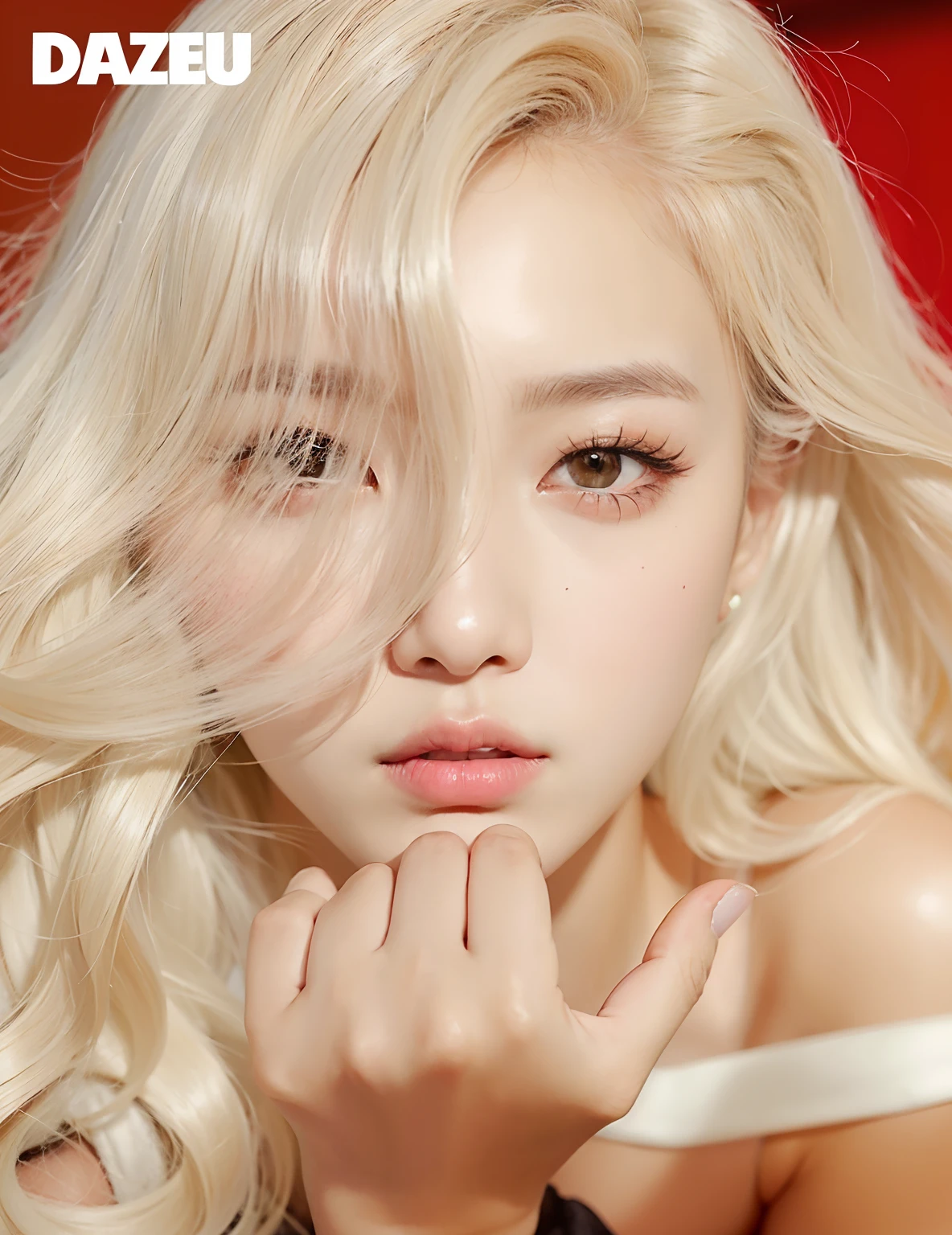 Mulher loira com cabelo comprido posando para uma capa de revista, com cabelo branco, Branco - Cabelos Loiros, uma meninaabelo loiro, cabelos brancos rosto bonito, Retrato de Jossi de Blackpink, Parque Roseanne do Blackpink, com longos cabelos brancos, her hair is white, Jimin\Plump lips, com cabelos longos brancos, cabelo albino, jia, Sha Xi