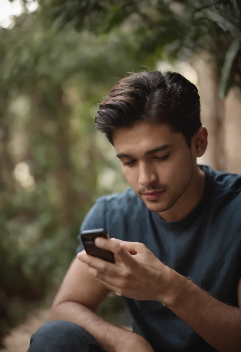 Homem com fones de ouvido ligados no escuro com um celular, uma foto de Oton Gliha, instagram, Hurufiyya, caio santos, Mohamed Reda, imagem de qualidade muito baixa, Atef, imagem frontal, em torno de 1 9 anos, foto do perfil, foto de perfil 1024px, Dan dos Santos