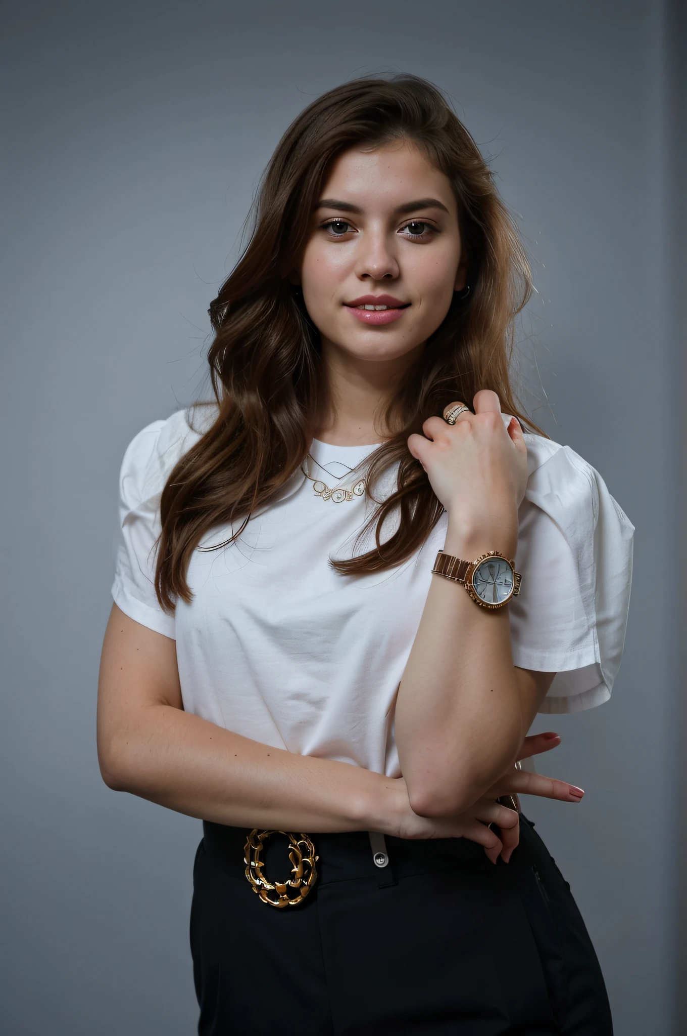 Mulher de camisa pink, Pink blouse and black pants posing for photo, foto retrato profissional, retrato corporativo profissional, imagem retrato, retrato profissional, fotografia de retrato profissional, Alina Ivanchenko, retrato promocional, Mina Petrovic, Blanca Alvarez, Alexandra Waliszewska, Christina Kritikou, Anastasia Ovchinnikova, retrato profissional close-up