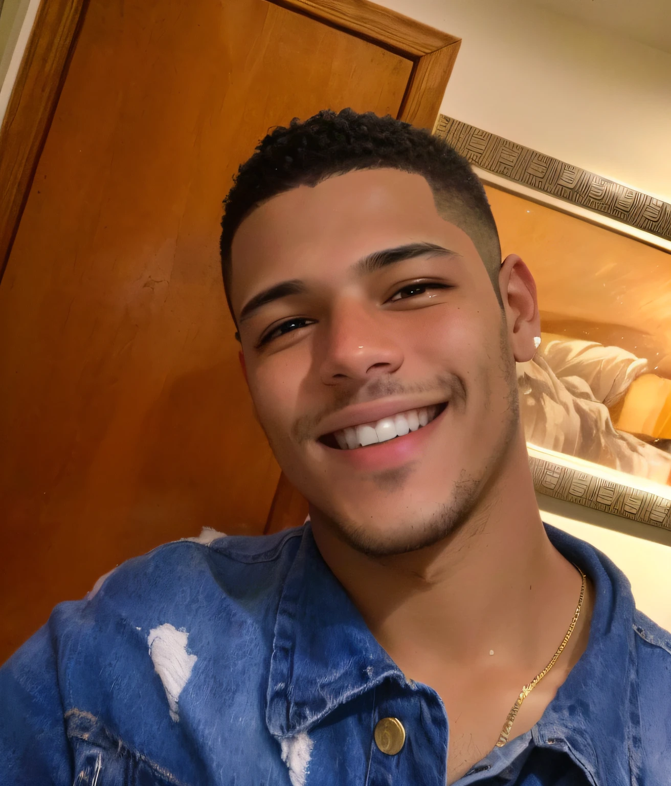 There's a man who's sitting smiling with a cell phone, taken in the early 2020s, em torno de 1 9 anos, Foto de perfil do headshot, Foto do perfil, Riyahd Cassiem, arte mista, andrew gonzalez, imagem de perfil, Streamer do Twitch / Jogador Ludwig, foto do perfil, taken in the late 2010s, 21 anos