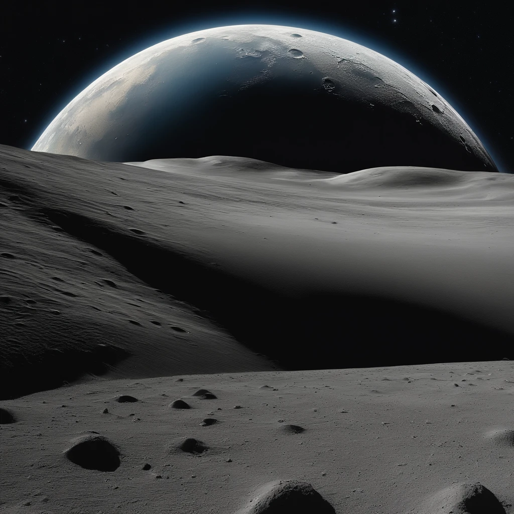 Master Parts、Superior Quality、superior image quality、The 8k quality、Beautiful pictures of the starry sky、magnifica、Arched Milky Way:1.25、Alafed view of Earth from the lunar surface:1.9, Lunar surface, space photo, on the moon, moon background, moon background, on the moon, Lunar soil, space photo, moonscape, Focus on the Moon, On Moon, Numerous craters, Huge Earth in the Sky