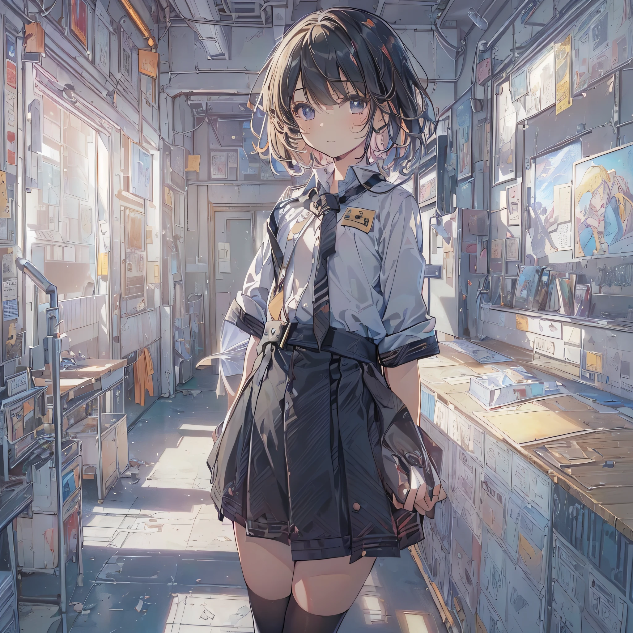 ((top quality,anime,ultra-detailed,high resolution,extremely detailed CG,unity 8k wallpaper,by famous artist,perfect anatomy,super detailed skin,cinematic lighting,UHD, retina, ccurate, anatomically correct, textured skin,1080P)),break,(Please draw a girl walking sleepily to school. :1.3),break, 1girl, (Solo,Loli face,-yeld:1.a junior hihort hair),Full limbs,complete fingers,flat chest, Small butt, androgynous charm, groin, Beautiful detailed black eyes, disgusted eye, school Uniform,(Detailed Lighting), (Detailed background), (in the school zone),