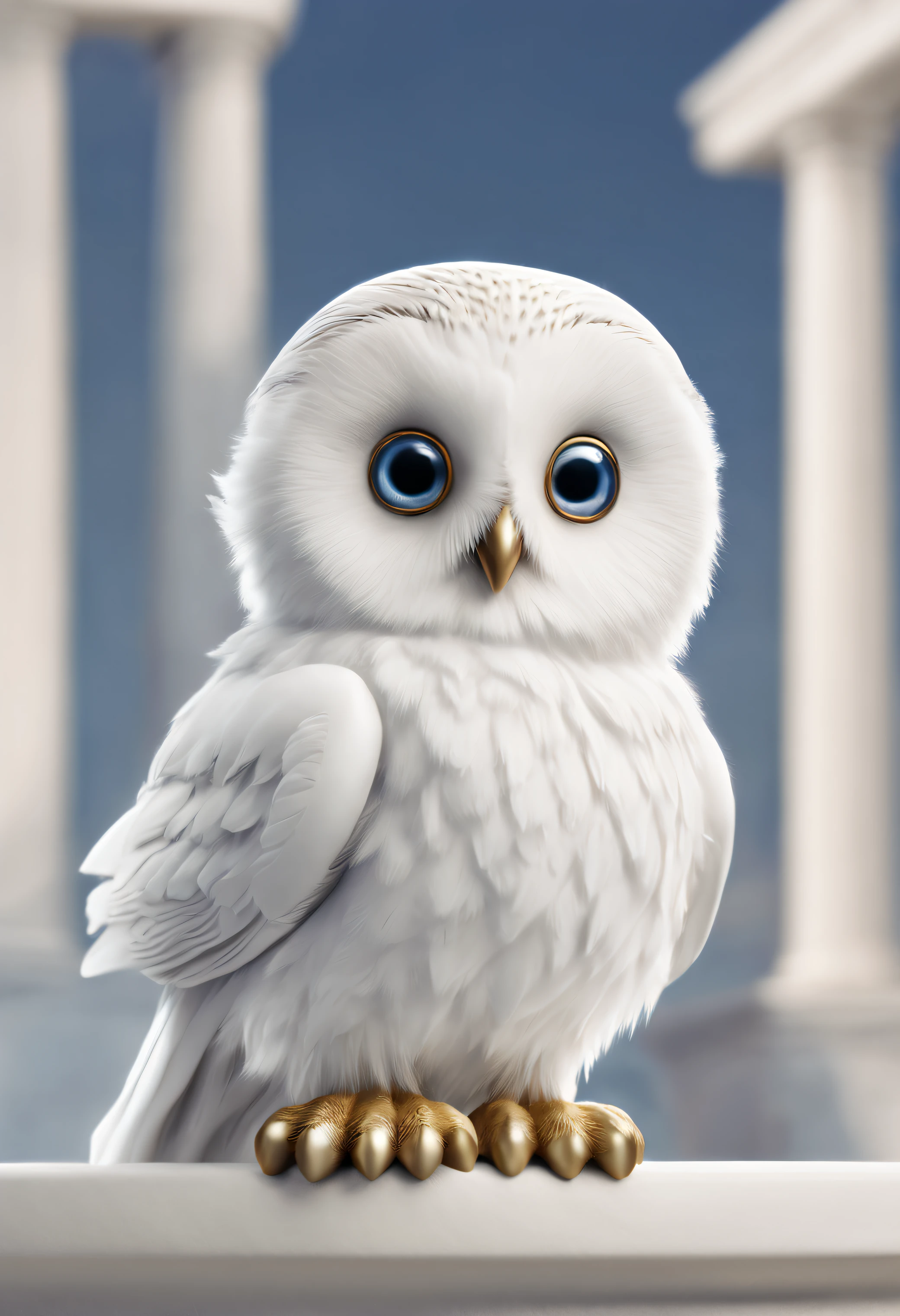 A pure white owl is held up by Athena's shoulders), (The entire body of an owl), (Pure white owl: 1.37), Pure white owl, Pure white owl, (Stand on Athena's left shoulder:1.30), (Stand on the shoulder) ,(Stand on the shoulder) , The owl's face is round, (wide blue eyes: 0.8), very large eyes, Short curved beak, Thick, Pure white,hat feather, It is a unique and beautiful creature,The wonders and wisdom of nature are on display, (The left half of Athena's body: 0.8), The eyes of the goddess were bright and large, Charming and majestic, Her facial contours are elegant and refined, Her Greek nose is straight, Her hair is blonde or dark, Long and smooth, Her mouth is often pursed tightly, Show her determination and determination. Her skin is fair and flawless, ivory skin, Dignified and beautiful, Shining golden light, Wearing an olive branch,,{{Masterpiece}}, {{{Best quality}}}, {{Ultra-detailed}}, {{illustration}}, {{Disheveled hair}}, {{Masterpiece}}, {{{Best quality}}}, {{Ultra-detailed}}, {{{illustration}}}, {{Disheveled hair}} Surrealist art style ,closeup cleavage,mito,Ancient Greece,,Masterpiece,Matte painting,Enigmatic Atmosphere,Depth of field (degrees of freedom),boobs shot(mcu),Close up,Dramatic lighting