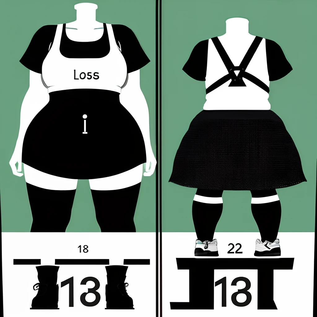 Effort to lose weight charicature pictogram