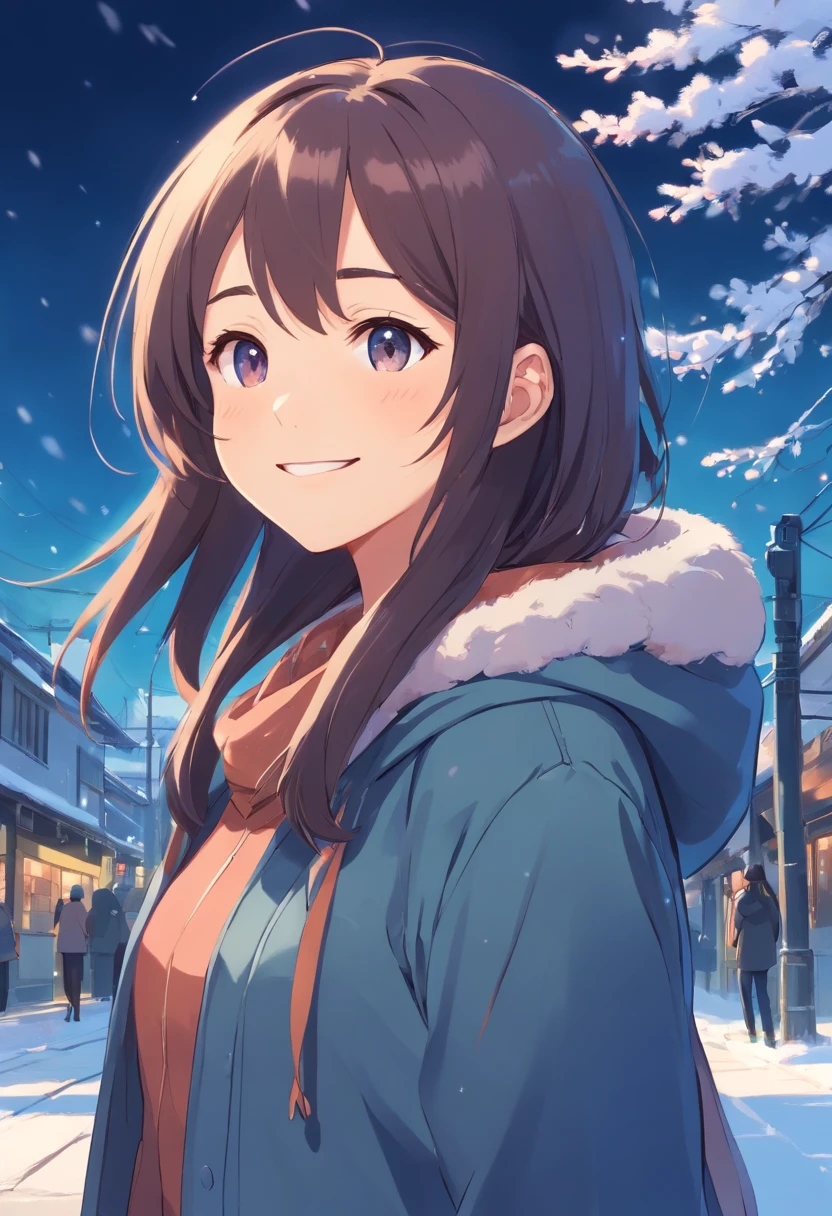 femele 校服 Winters A smile bustup Emo Beautie kawaii cloudiness 牙 hi-school girl frontage Long hair Pupils