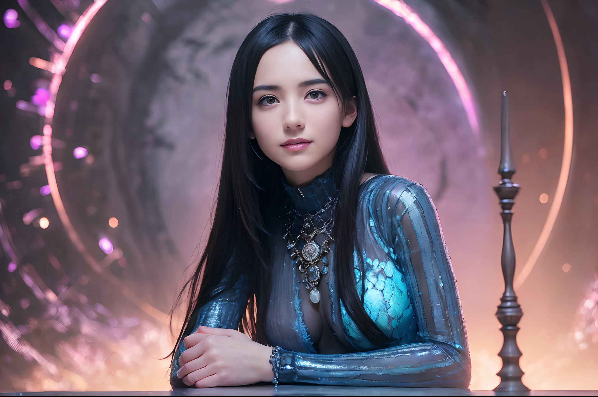 (Two beautiful age italian girls:1.6), Close friends, (They are hugging each other:1.2), Kiss her cheek or chest,(Detailed iridescent bodysuit with beautiful fractal or marble design:1.5)Incredible and spectacular scenes, ((High quality)), ((Detailed)), ((Fantasy)), Blue Plasma Brain, Green Plasma Body, Vulgarity, beutiful breast, obscenity, (Lewd smile:1.2), coarse, Obscene, mean, (raunchy:1.2), (Immoral:1.2), Lachish, (small breasts with beautiful raised pink areolas,:1.5), (Cameltoe), (Expression of ecstasy:1.2), Photorealistic, Official art, unity 8k wall paper, 8K Portrait, Best Quality, Very high resolution, (Incredibly beautiful nature background:1.6), (18 years old:1.5), (Sexy and glamorous:1.1), (A coquettish expression:1.6), (seductively smiling:1.6), (Full body), (erotic posing:1.6), (Model Posing:1.6), Beautiful seductive face, Portrait, (Thick eyebrows:1.4), (Big scarlet eyes:1.2), Beautiful eyes with fine symmetry, (Ultra detailed eyes:1.4), (High resolution blue eyes:1.1), Intimate face, (ultra detailed skin texture:1.4), White skin, pale skin, Perfect Anatomy, Thin, (Beautiful toned body:1.5), Hair Bow, (Moist skin:1.2), full of sweat, No makeup, (dark circles:1.1), Good anatomy, Focus Face, good-looking, (Emilia Clark:0.6) (Emma watson:0.3),(Jennifer Connelly:0.4), (sensual face:1.5), Elegant face, Nice, Dolce, (Around her neck is a simple necklace of exquisite workmanship), (Bioluminescence with brilliant brilliance:1.4), (Luminous magic circle:1.5), Ruins of an ancient castle, Shining majestic cloud masses and sky, lightning bolt, Epic Realistic, (Greg Rutkowski:0.8), (teal and orange:0.4), (Art Station:1.5), Cinematic, (nffsw:1.5), Hyper Detailed, Dramatic light, (Intricate details:1.1), Beautiful black hair, (Wearing a gauntlet with a dense and very beautiful design decorated with jewels:1.1), Small chest,((short hair))