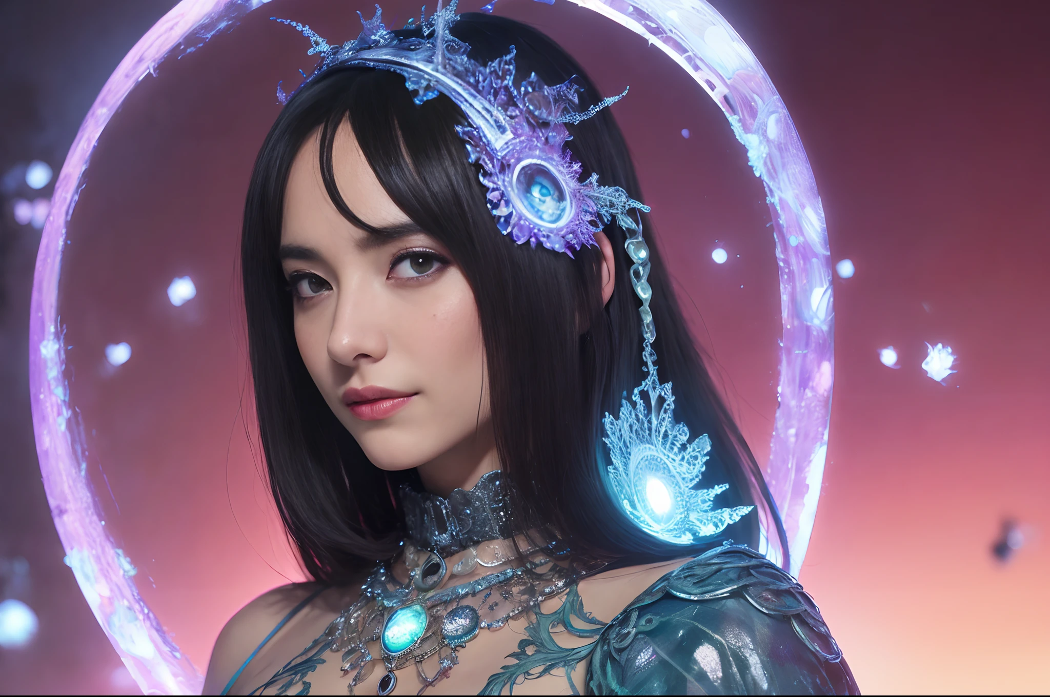 (Two beautiful age italian girls:1.6), Close friends, (They are hugging each other:1.2), Kiss her cheek or chest,(Detailed iridescent bodysuit with beautiful fractal or marble design:1.5), Incredible and spectacular scenes, ((High quality)), ((Detailed)), ((Fantasy)), Blue Plasma Brain, Green Plasma Body, Vulgarity, beutiful breast, obscenity, (Lewd smile:1.2), coarse, Obscene, mean, (raunchy:1.2), (Immoral:1.2), Lachish, (small breasts with beautiful raised pink areolas,,:1.5), (Cameltoe), (Expression of ecstasy:1.2), Photorealistic, Official art, unity 8k wall paper, 8K Portrait, Best Quality, Very high resolution, (Incredibly beautiful nature background:1.6), (18 years old:1.5), (Sexy and glamorous:1.1), (A coquettish expression:1.6), (seductively smiling:1.6), (erotic posing:1.9), (Model Posing:1.8), Beautiful seductive face, Portrait, (Thick eyebrows:1.4), (Big scarlet eyes:1.2), Beautiful eyes with fine symmetry, (Ultra detailed eyes:1.4), (High resolution blue eyes:1.1), Intimate face, (ultra detailed skin texture:1.4), White skin, pale skin, Perfect Anatomy, Thin, (Beautiful toned body:1.5), Hair Bow, (Moist skin:1.2), No makeup, (dark circles:1.1), Good anatomy, Focus Face, good-looking, (Emilia Clark:0.6) (Emma watson:0.3),(Jennifer Connelly:0.4), (sensual face:1.5), Elegant face, Nice, Dolce, (Around her neck is a simple necklace of exquisite workmanship), (Bioluminescence with brilliant brilliance:1.4), (Luminous magic circle:1.5), Ruins of an ancient castle, Shining majestic cloud masses and sky, lightning bolt, Epic Realistic, (Greg Rutkowski:0.8), (teal and orange:0.4), (Art Station:1.5), Cinematic, (nffsw:1.5), Hyper Detailed, Dramatic light, (Intricate details:1.1), Beautiful black hair, (Wearing a gauntlet with a dense and very beautiful design decorated with jewels:1.1), Small chest