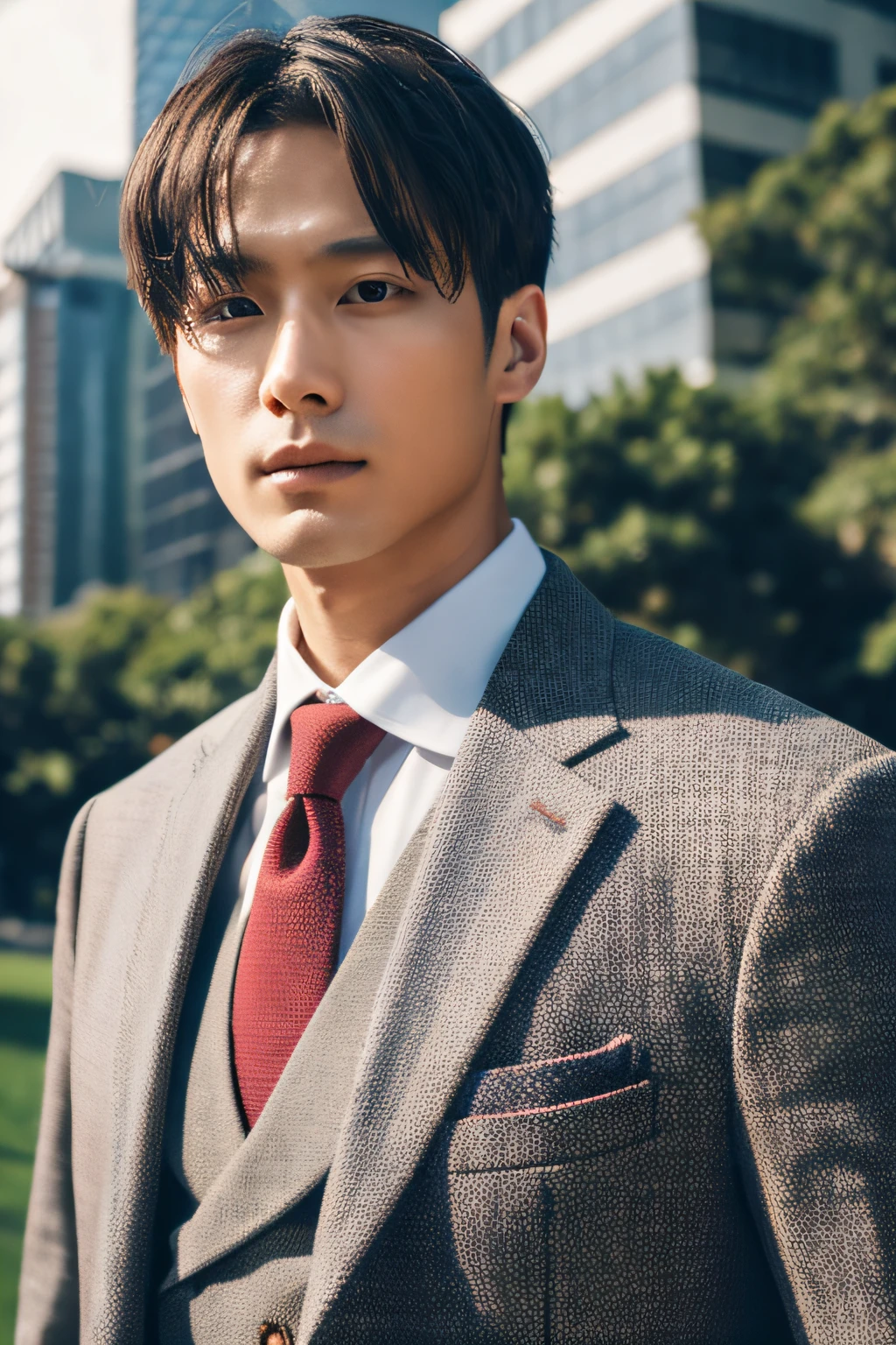 Man in suit Facing the front