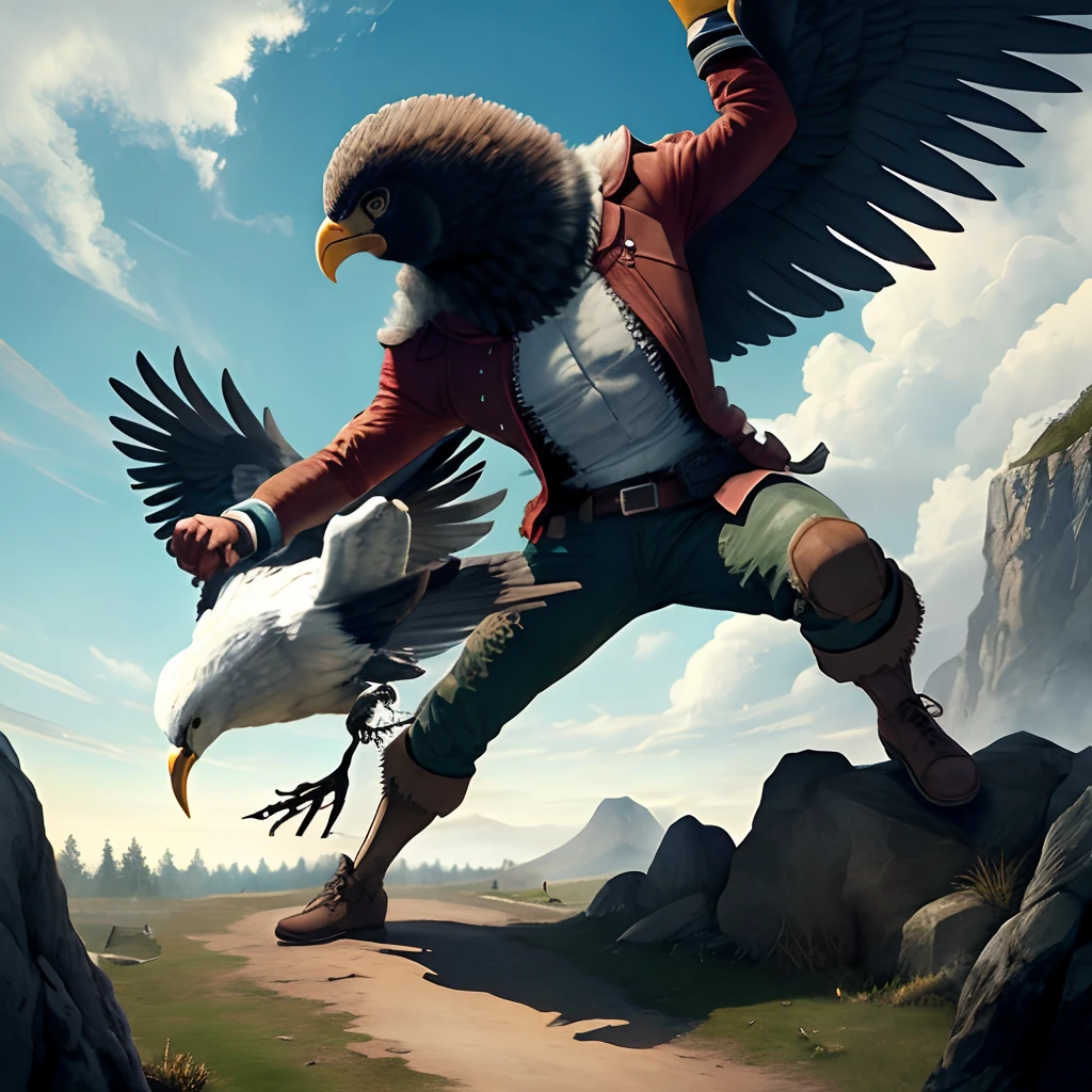 Guts de berzerk contre un aigle