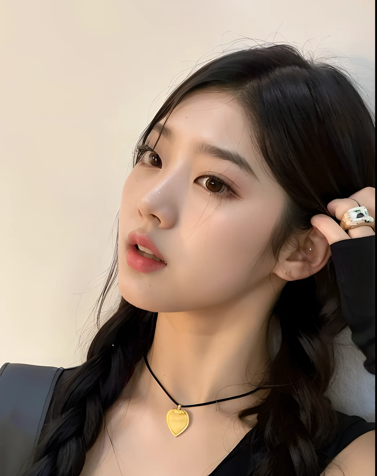 Un primer plano de una mujer con un collar en el cuello, Hermosa mujer surcoreana, Hermosa joven coreana, maquillaje popular de Corea del Sur, Hermosa joven coreana, maquillaje coreano popular, tzuyu de dos veces, Jinyoung Shin, Heonhwa Choe, Lee Ji - Eun, Lee Ji-eun, Bae Suzy, ulzzang, Chica coreana, Jaeyeon Nam