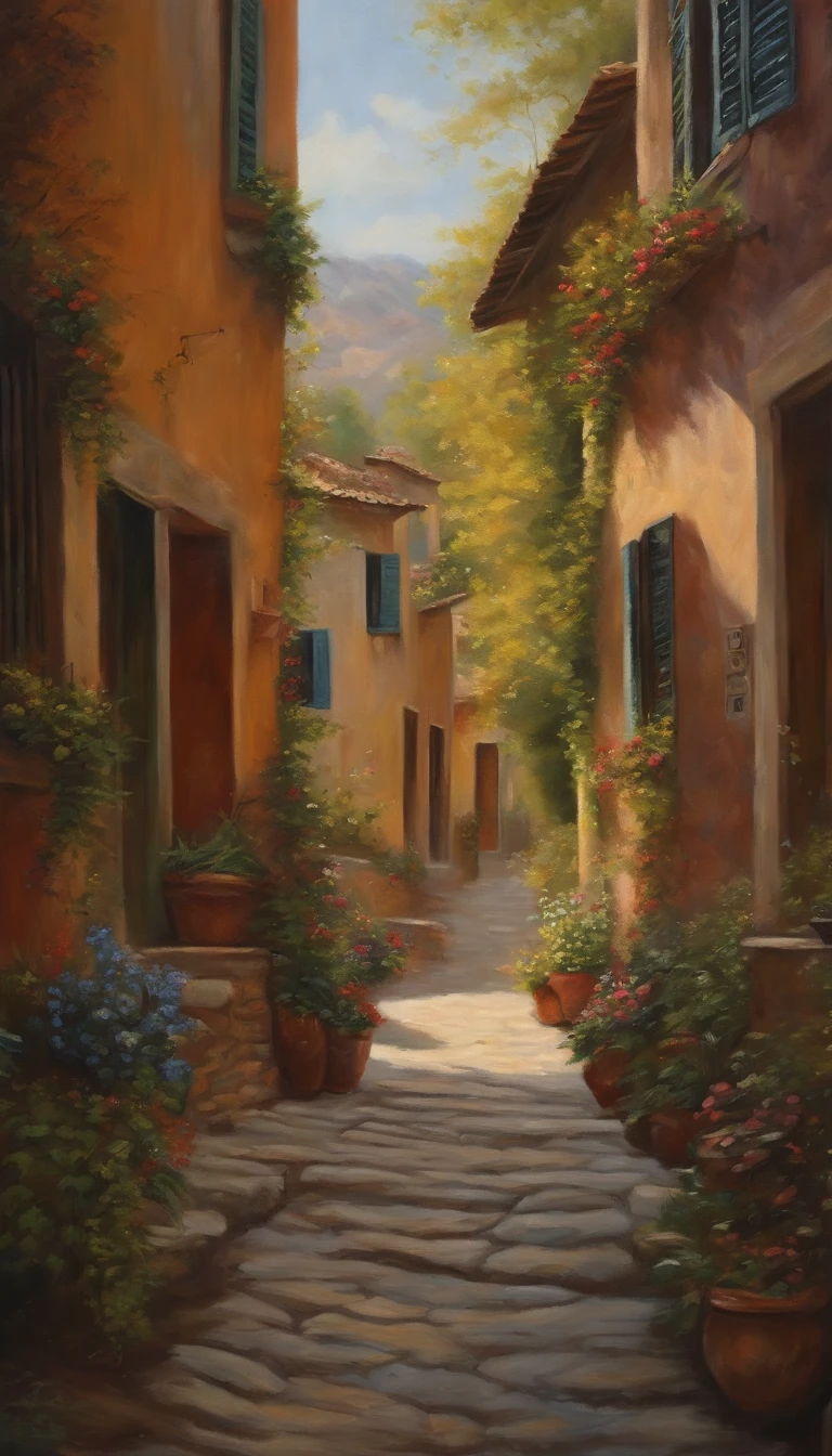 real picture((oilpaint ))Landscape painting,Acrycle painting,brushstrokes,Clothes store、closet、Clothes on hangers、With unparalleled realism,ultrawide,Realistic,James Gurney,art stations,((Painting with oil painting))